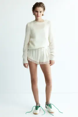 Pull ajusté - Crème