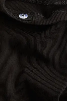 Legging en jersey côtelé - Noir