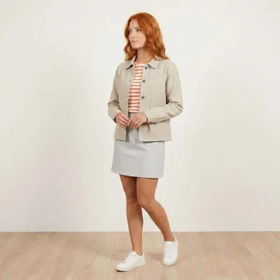 Faenza, Veste lin et coton naturel