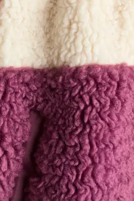 Veste en tissu Teddy bear - Blanc/rose foncé