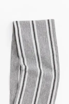 Bandeau en jersey - Gris chiné/rayé