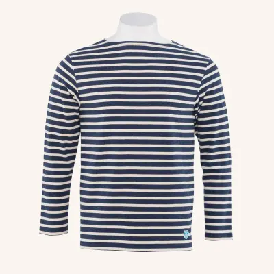 Marinière Indigo Mélangé / Écru, mixte