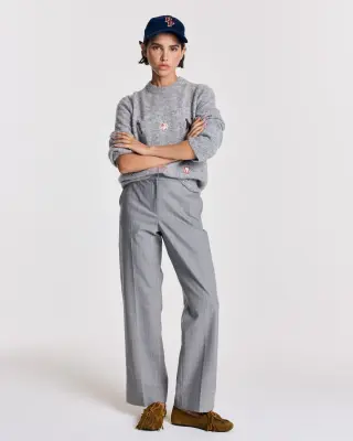 Pantalon Orlando rayures gris et beige