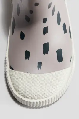 Bottes en caoutchouc - Violet clair/pois