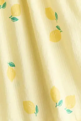 Robe évasée en coton - Jaune clair/citrons