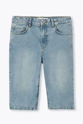 Bermuda capri en jean Femme