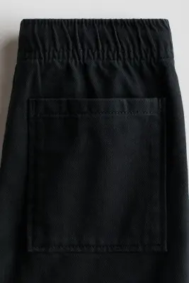 Pantalon jogger en twill de coton - Noir