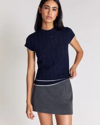 Top Julie bleu marine