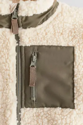 Veste en tissu Teddy bear - Beige clair