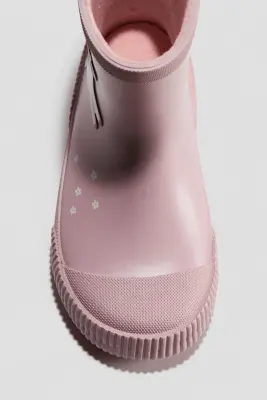 Bottes en caoutchouc doublées de polaire - Rose ancien clair/licorne