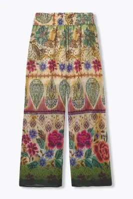 Pantalon large en mousseline