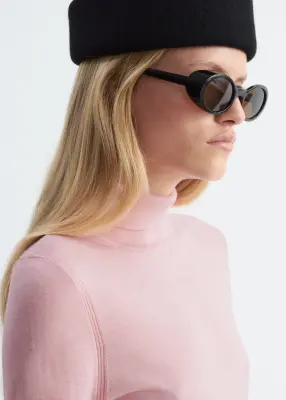 Lunettes de soleil ovales - Noir