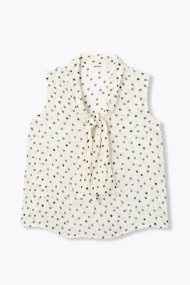 Blouse lavallière sans manches