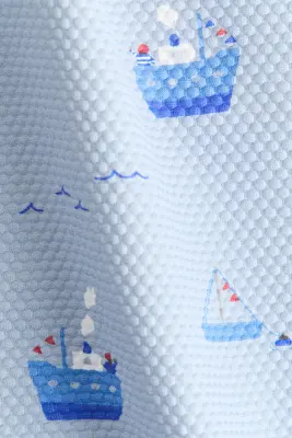 Ensemble de bain UPF 50 - Bleu clair/bateaux