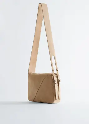 Sac porté épaule en cuir - Beige