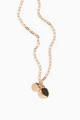 Collier avec pendentifs - Doré