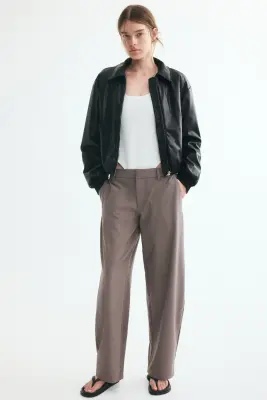 Pantalon chic avec jambes barrel - Taupe