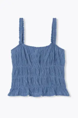 Top froncé à bretelles Femme