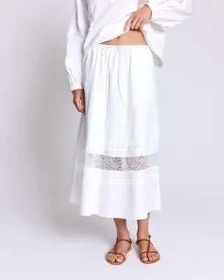 Jupe Lidia blanc naturel