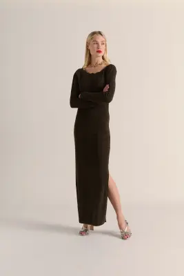 Robe Louka kaki irisé