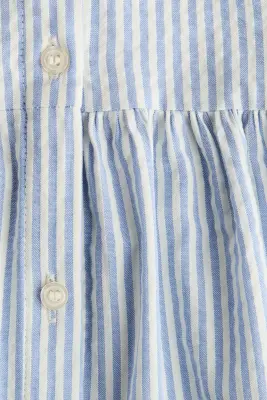 Robe sans manches en seersucker - Blanc/rayures bleues