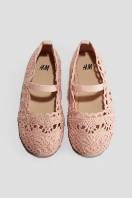 Ballerines façon crochet - Rose