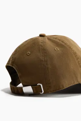 Casquette en twill avec motif brodé - Vert kaki foncé/Atelier