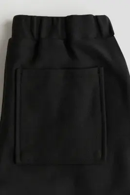 Short loose en jersey de coton - Noir