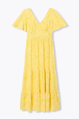 Robe imprimée décolleté dos