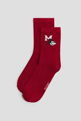 Lot de 5 paires de chaussettes à motif - Bleu marine/Mickey