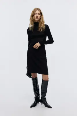 Jupe crayon en jersey - Noir
