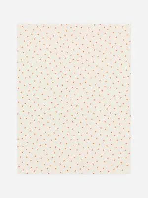 Plaid en mousseline - Blanc cassé/Orange