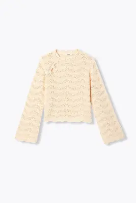 Pull court en crochet Femme