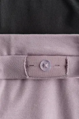Lot de 2 leggings évasés en jersey - Violet clair/gris foncé