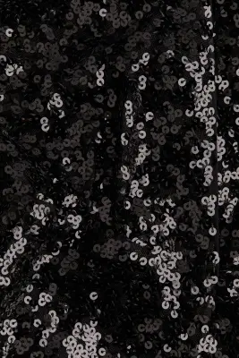 Robe portefeuille à sequins - Noir