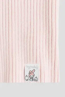Snood en maille côtelée - Rose clair/My Melody