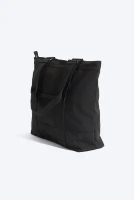 Grand sac cabas en toile - Noir