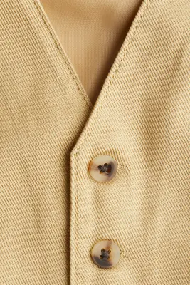 Gilet sans manches en twill - Beige