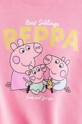 Sweat imprimé - Rose/Peppa Pig