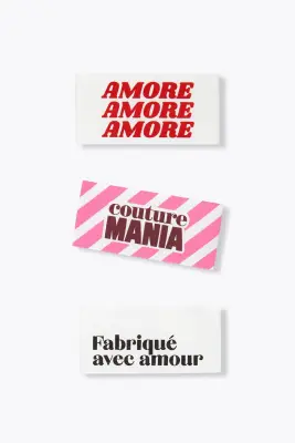 Lot de 3 étiquettes à coudre