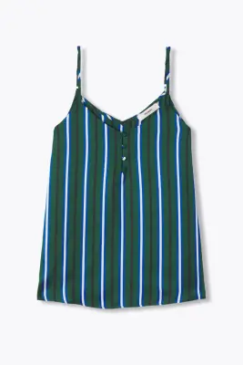 Top rayé en satin Femme