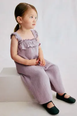 Combinaison en mousseline de coton - Violet clair