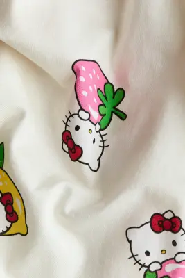 Robe imprimée en coton - Blanc/Hello Kitty
