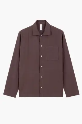 Another Shirt Soie Brute - Marron