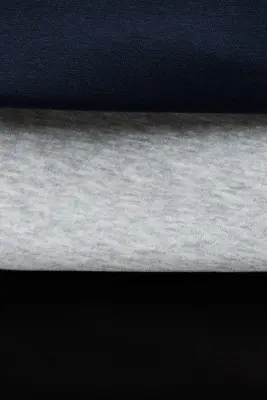 Lot de 3 sweats à l'intérieur brossé - Bleu foncé/gris clair chiné