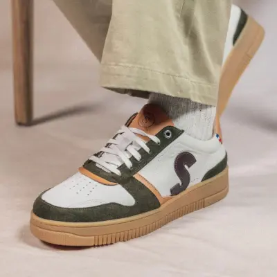 Baskets Bellis Crème Marron Kaki