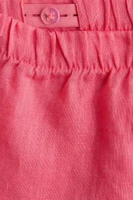 Linen shorts - Rose flamboyant
