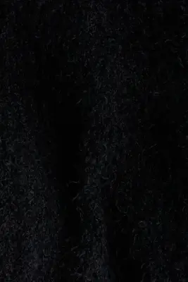 Jupe évasée en maille duveteuse - Noir