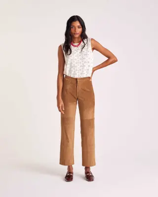 Pantalon Selby croute camel