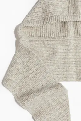 Écharpe à capuche - Beige clair chiné